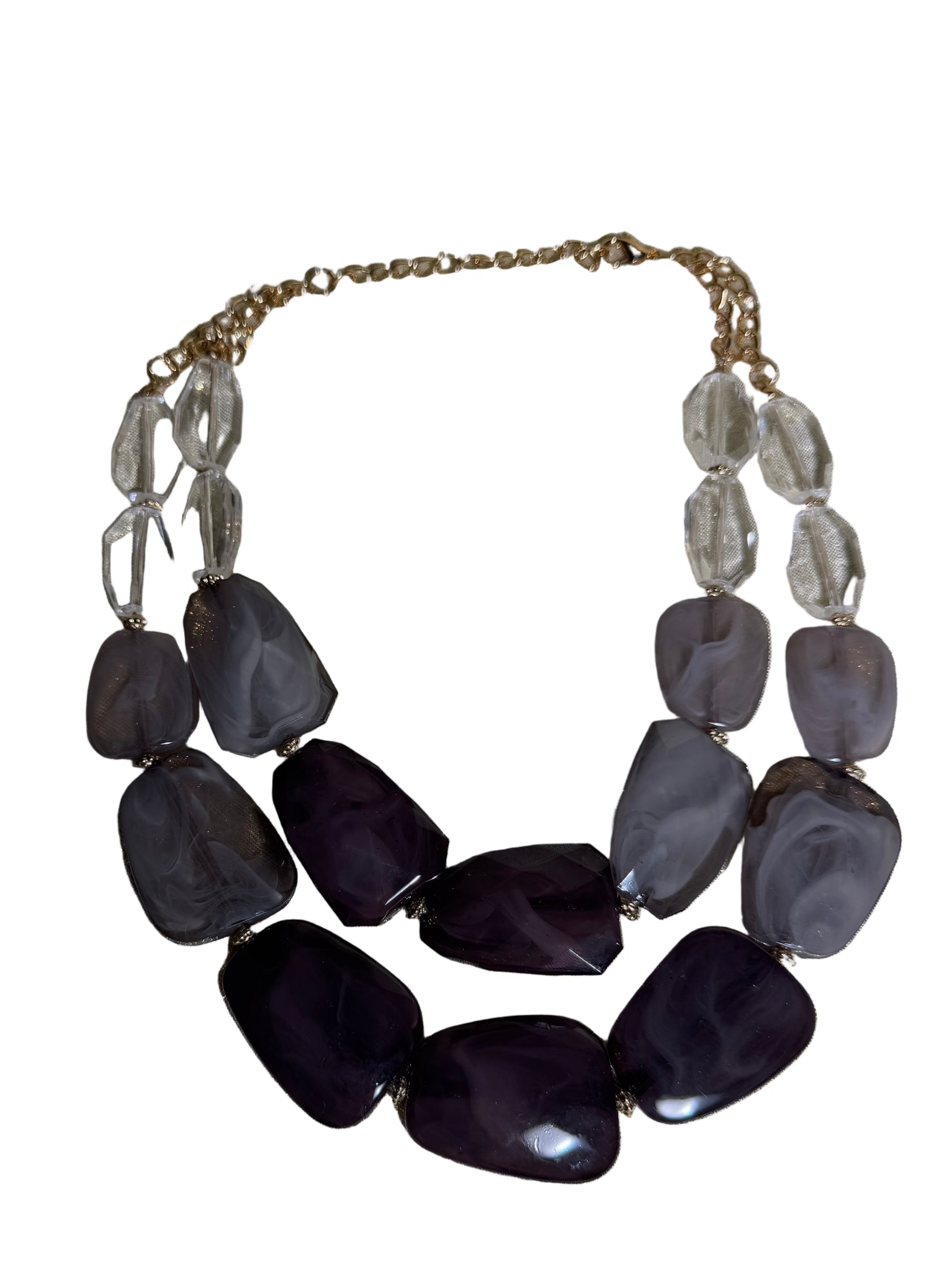 Black & gray stone necklace
