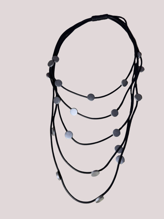 Black & Silver long necklace