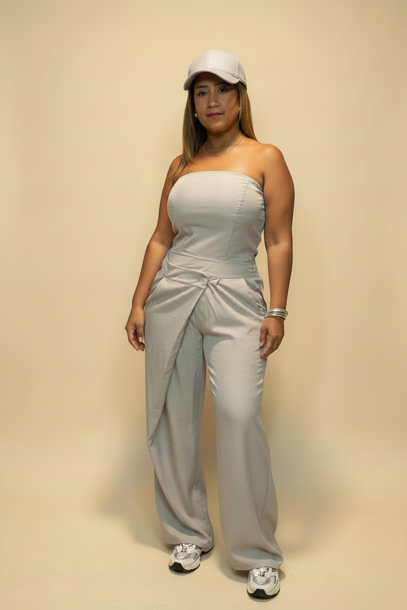 Jumpsuit Largo de Lujo Italiano Sin Mangas | One Size