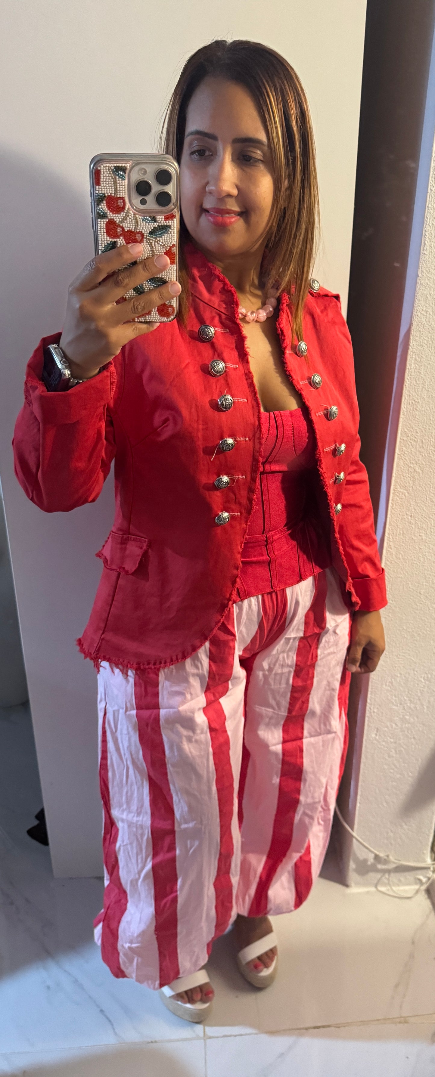 Jacket Napoleón Italiano | Rojo & Azul | Elegancia Napolitana