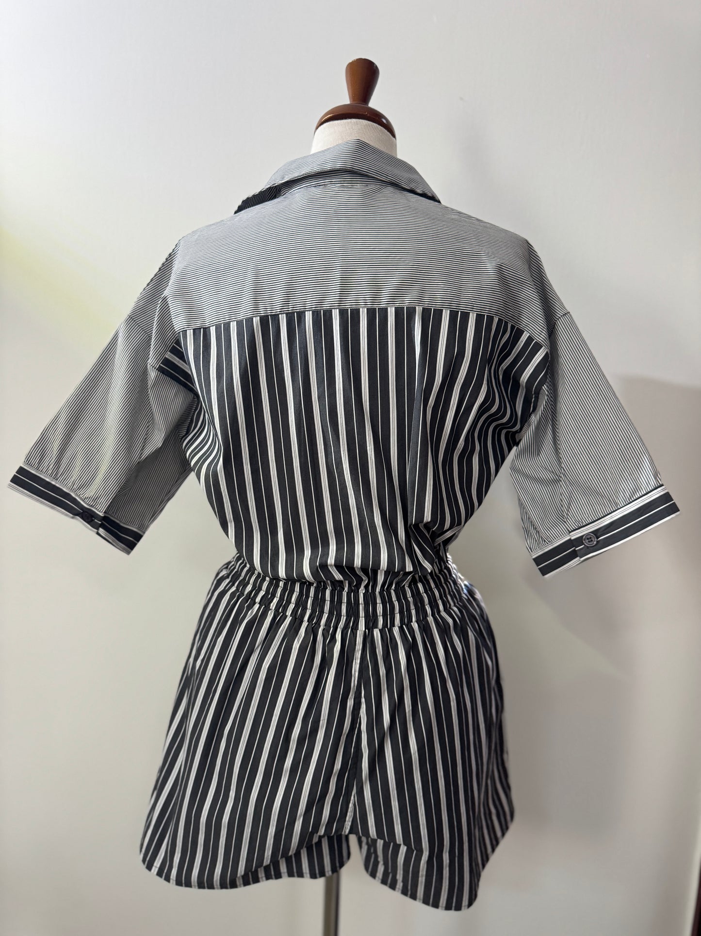Striped Gray Romper