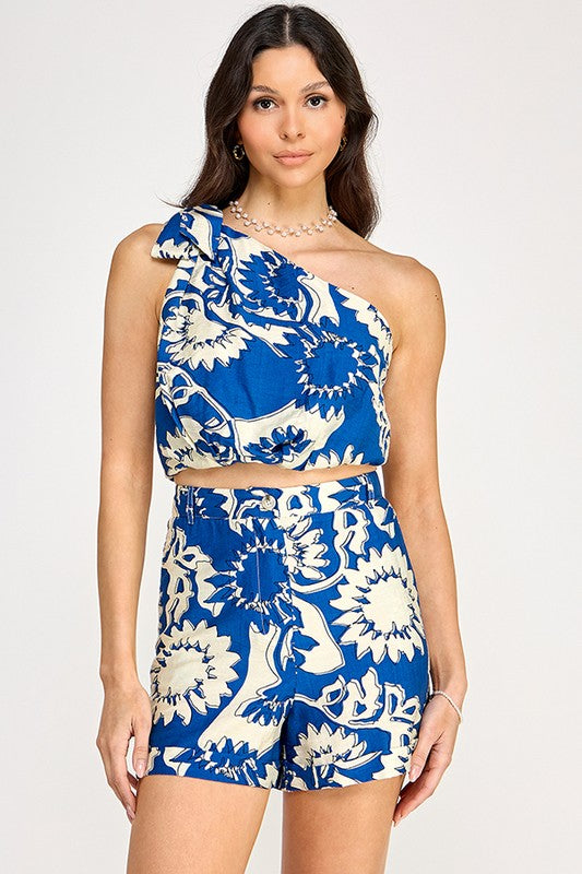 Delicate Flower Short Set