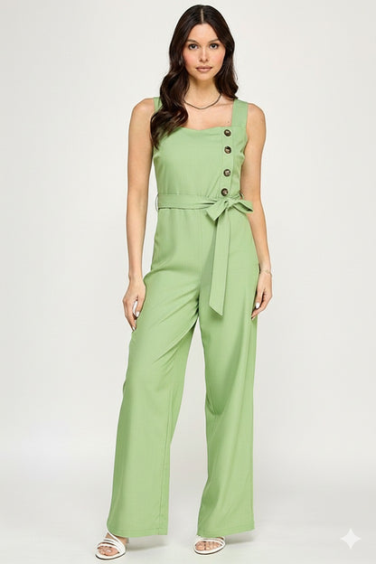 Jumpsuit Verde Pastel Elegante para Mujer