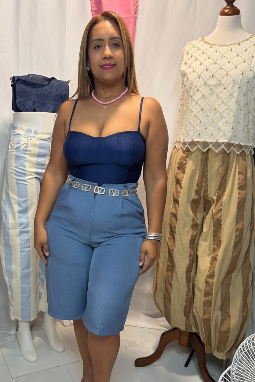 Top Corset Italiano con Volante | Copas y Tirantes Ajustables | One Size