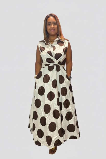 Italian Polka Dot Wrap Dress – One Size