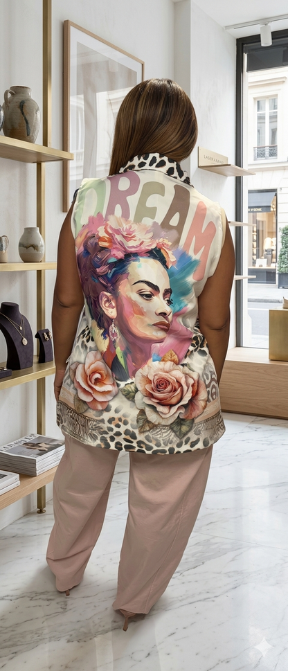 Italian Luxury Vest – Unique Artisan Print | One Size