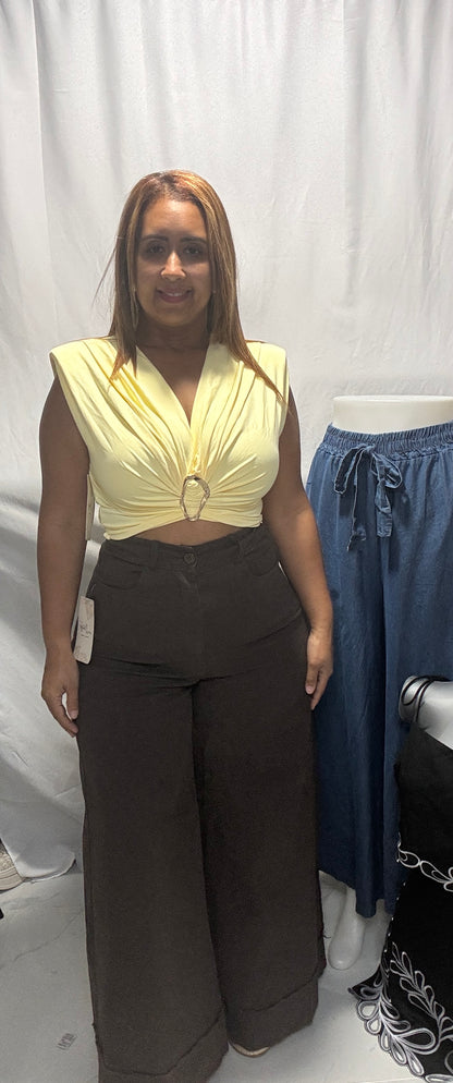 Crop Hebilla top Made in Italy