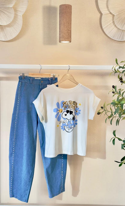 Jean Barrel Italiano con Tachuelas | Denim Correa