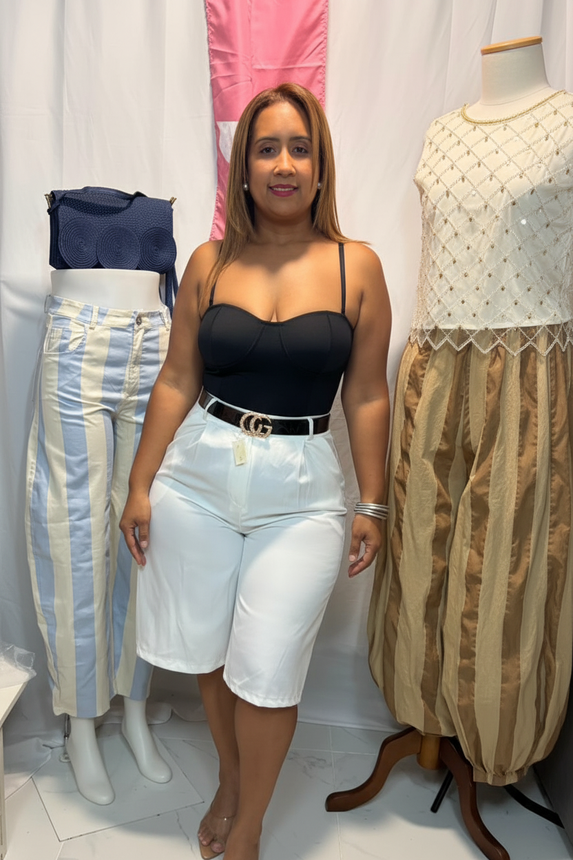 Top Corset Italiano con Volante | Copas y Tirantes Ajustables | One Size