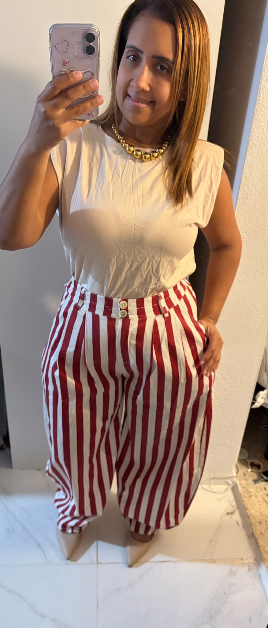 Italian Lines Belted Pant – Button & Zipper Closure with Elastic Waist