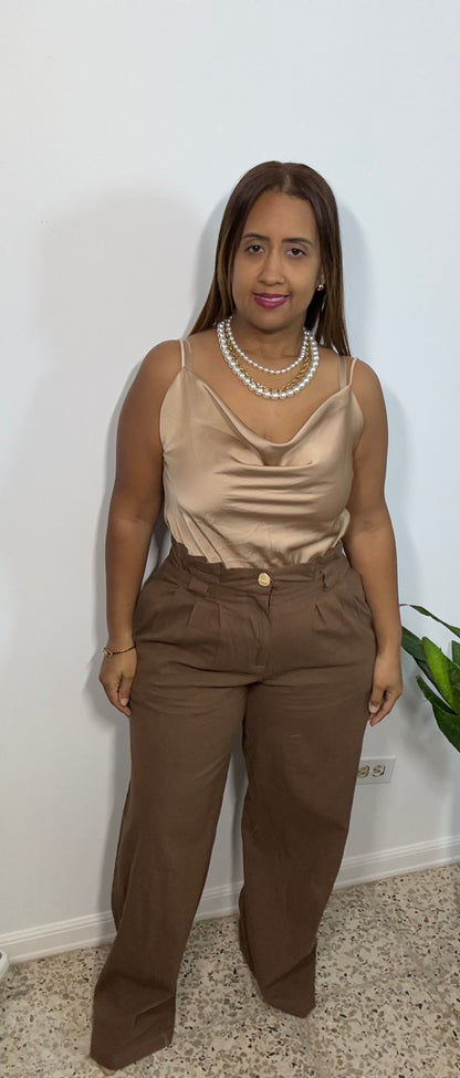 Satin Basic Top Made in Italy