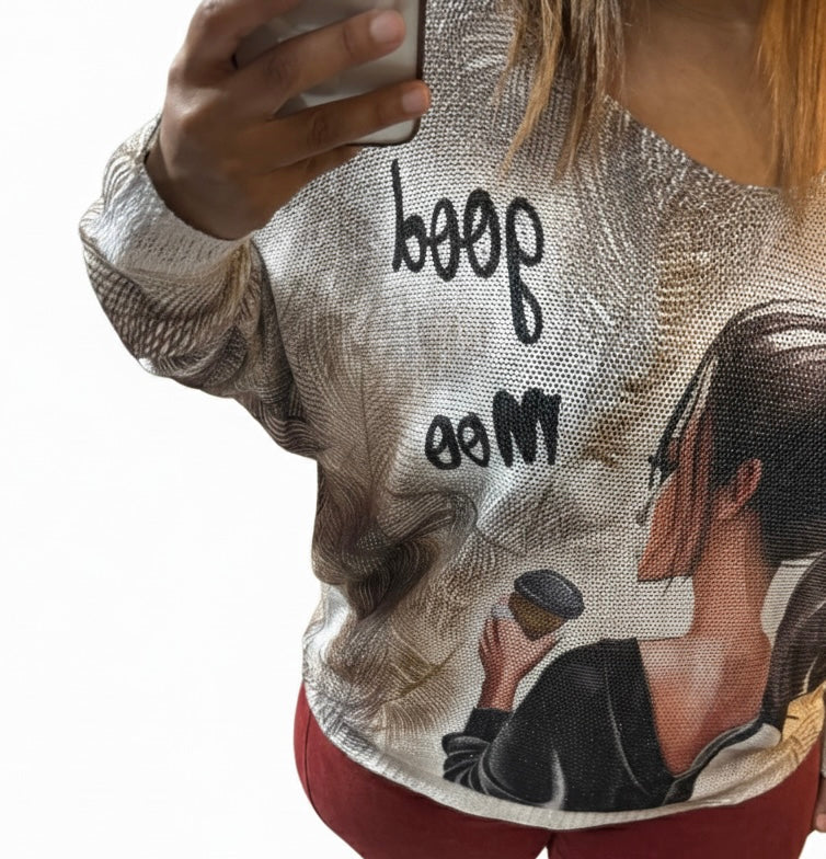 Blusa Manga Larga Inspirada en LV - Diseño Exclusivo Italiana