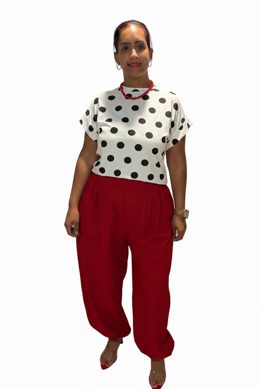 Polkadots Camisa Italiana Manga corta con Detalle Delicado | La Básica que Eleva tu Outfit