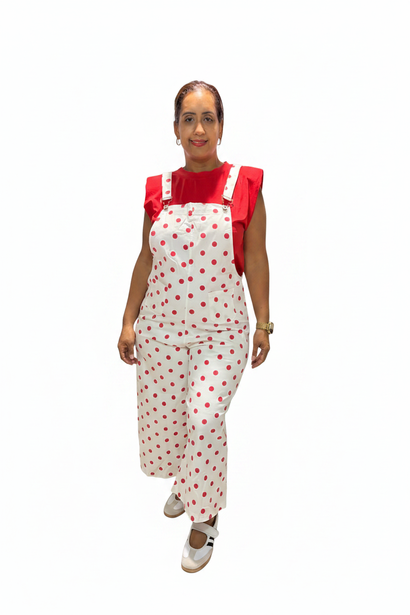 Jumpsuit Largo Crop Italiano Polka Dots