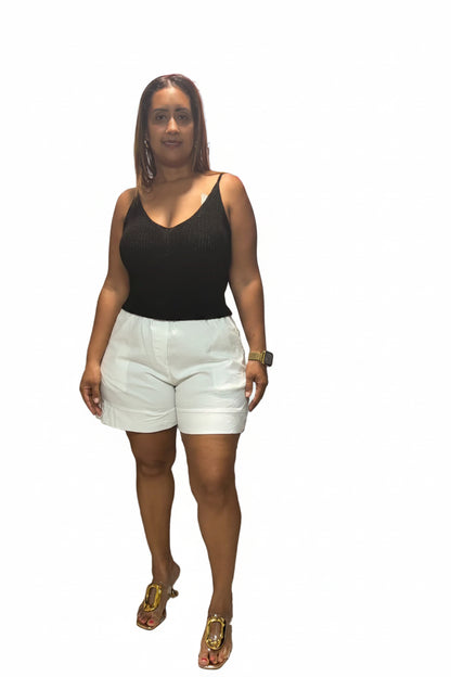 Short Italiano con Correa Floral – Estilo Versátil, One Size