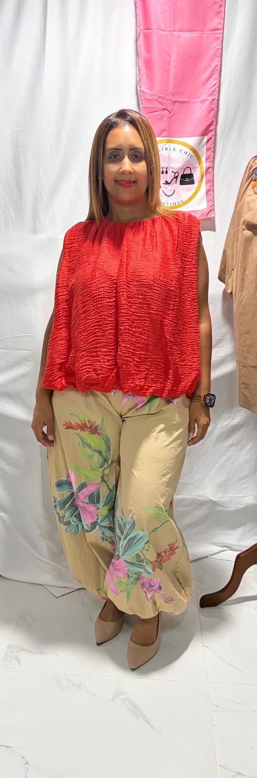 Flower Aladin pant Italian