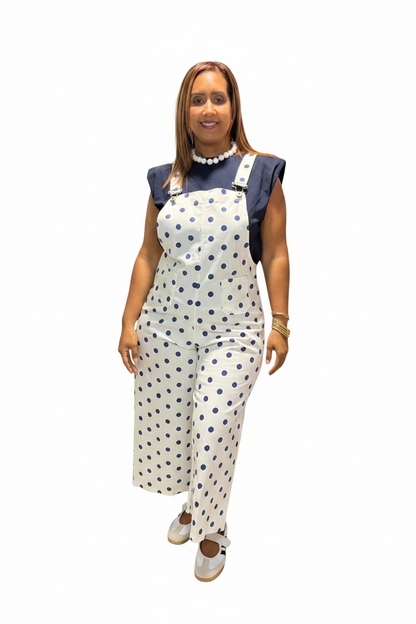 Jumpsuit Largo Crop Italiano Polka Dots