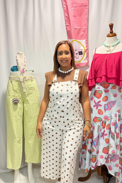 Jumpsuit Largo Crop Italiano Polka Dots