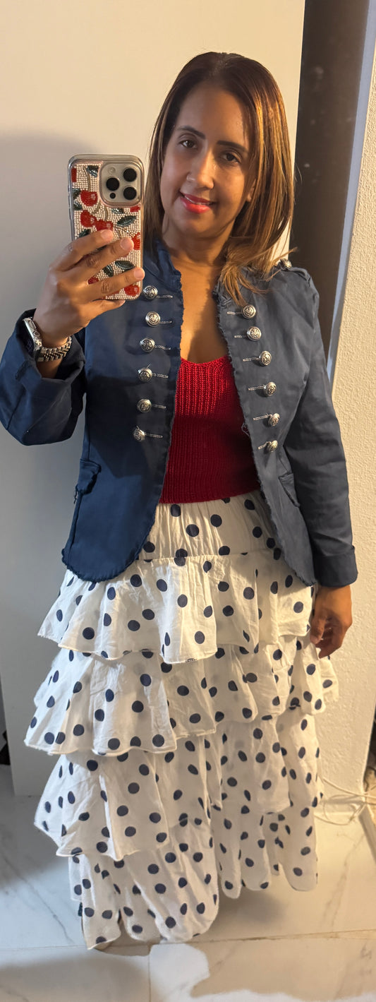 Jacket Napoleón Italiano | Rojo & Azul | Elegancia Napolitana