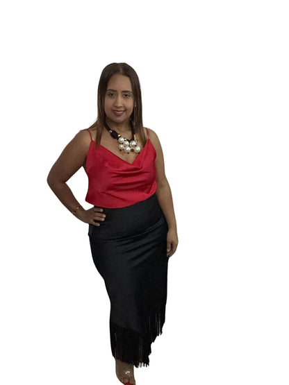 Satin Skirt Flecos Made in Italy