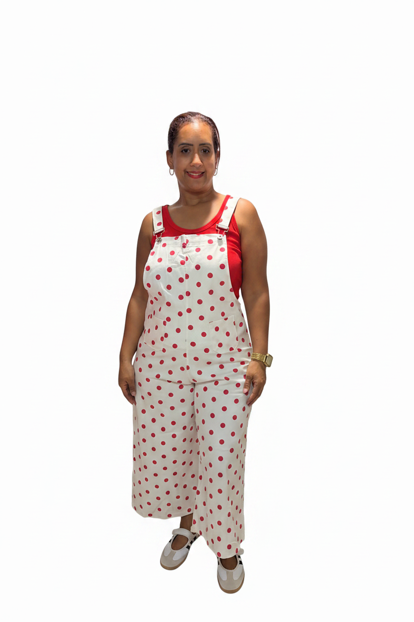 Jumpsuit Largo Crop Italiano Polka Dots
