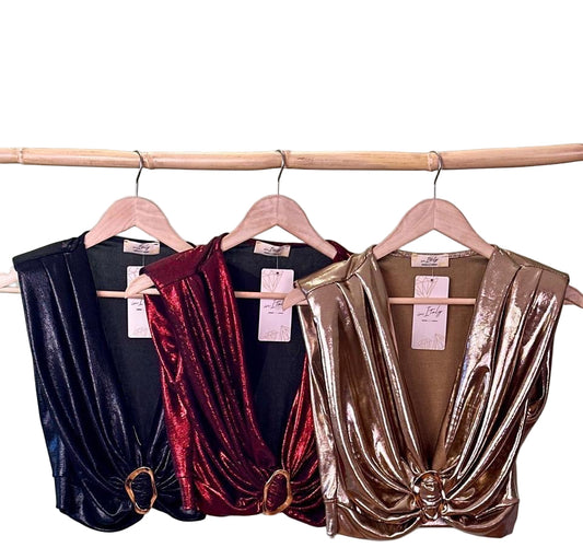 Metálica Crop  Top Made in Italy