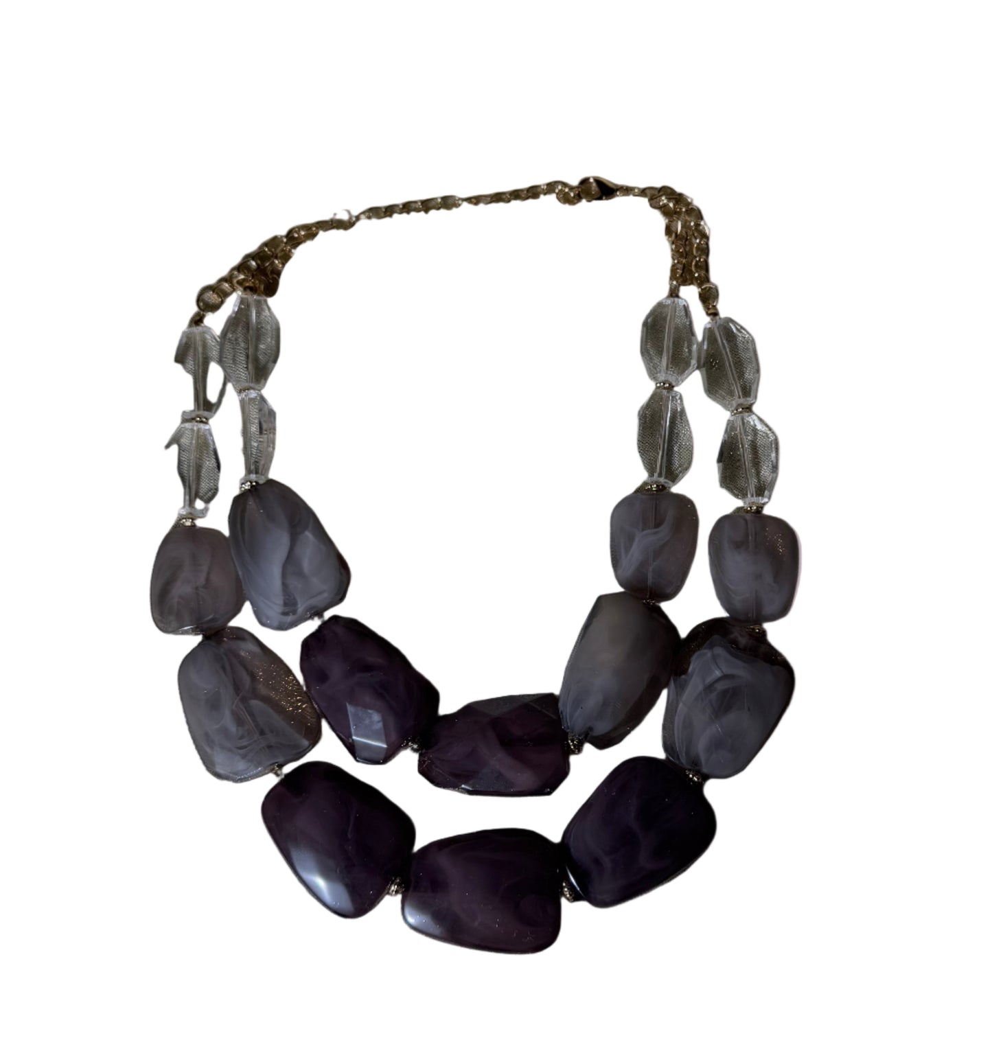 Black & gray stone necklace