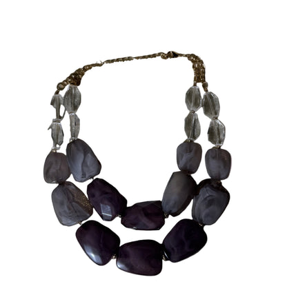 Black & gray stone necklace