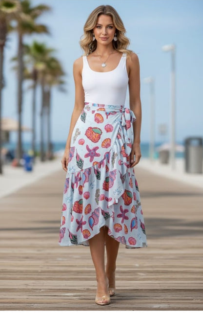 Falda 2 en 1 convertible en traje. Estilo veraniego