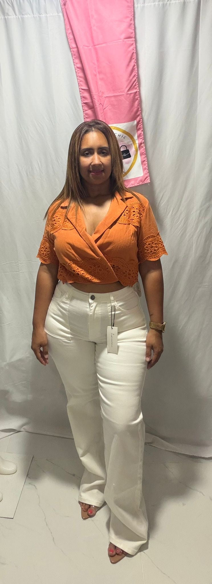 Top wrap around tan