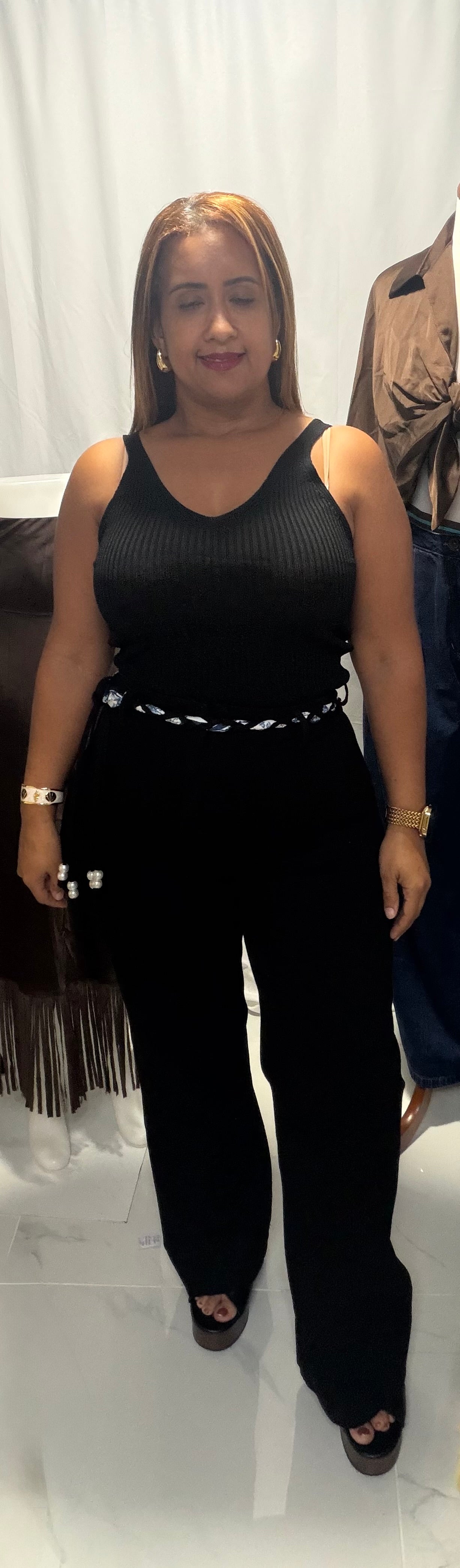 Black jean con correa