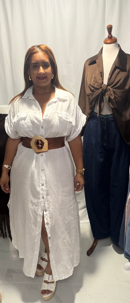 Traje en Hilo con Botones - Hecho en Italia