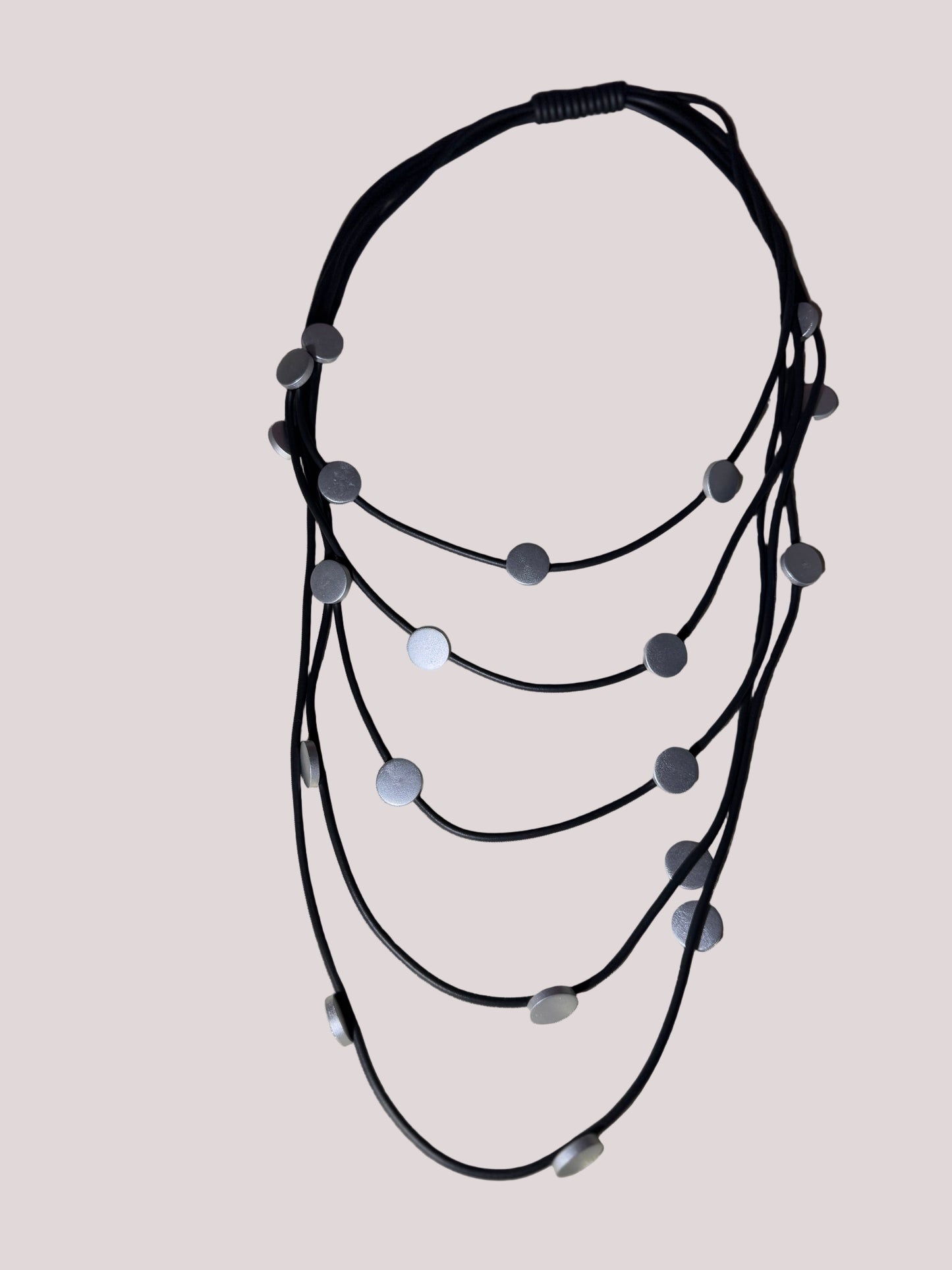Black & Silver long necklace