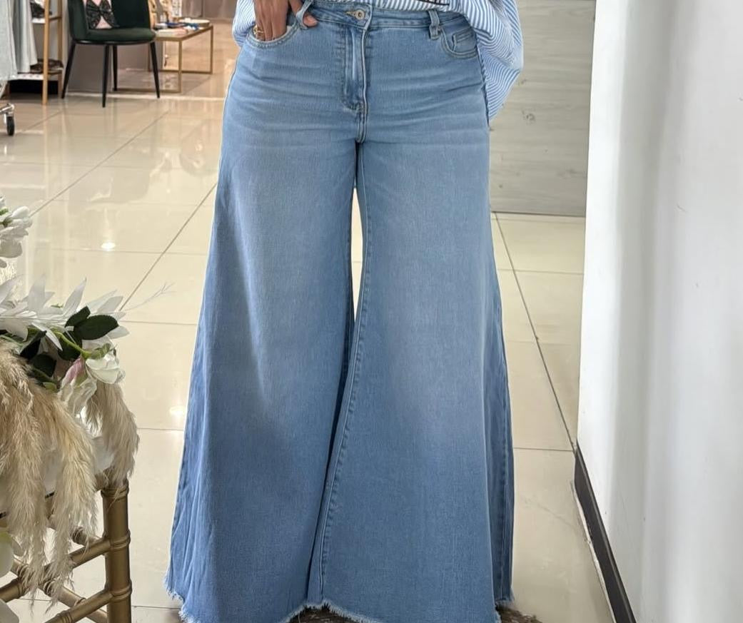 Jean Palazzo Italiano | Tallas S–XL | Azul Oscuro y Claro