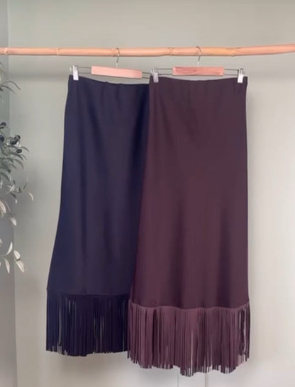 Satin Skirt Flecos Made in Italy