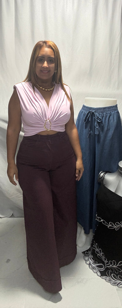 Crop Hebilla top Made in Italy