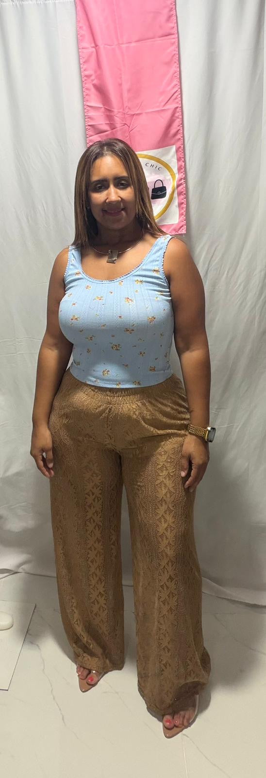 Camel Lace pant
