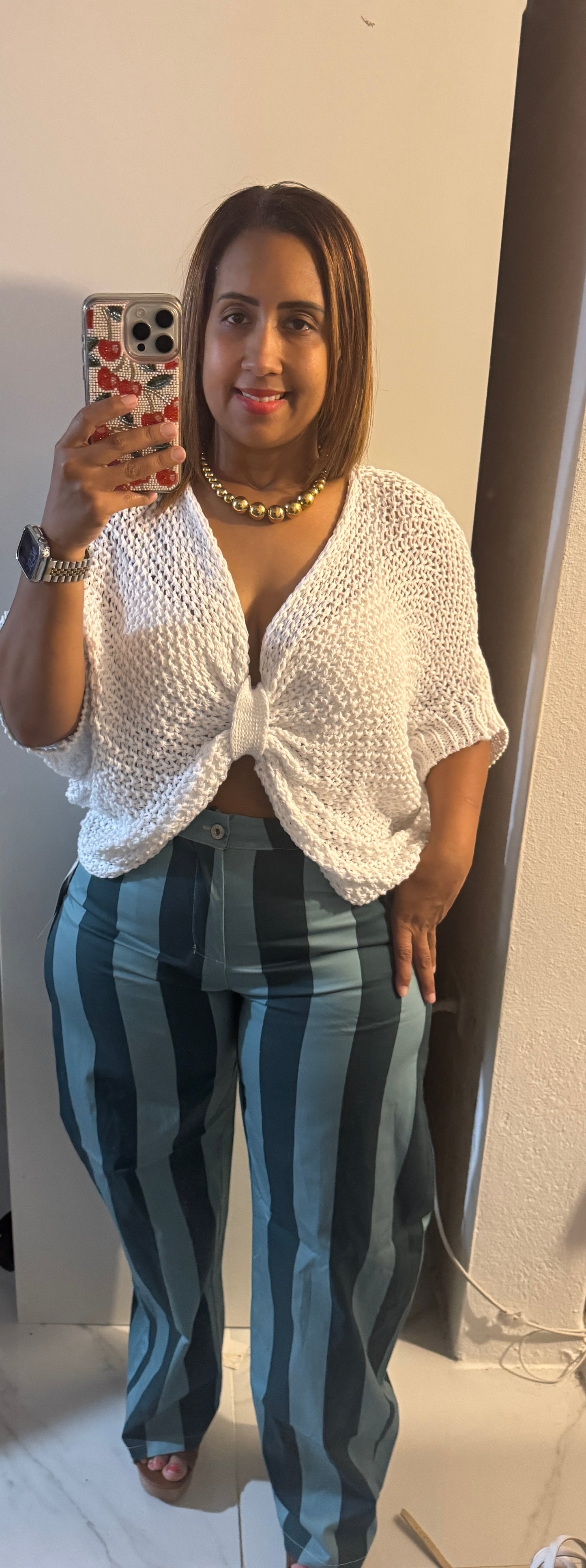 Top Tejido Italiano con Lazo | Manga Larga | One Size