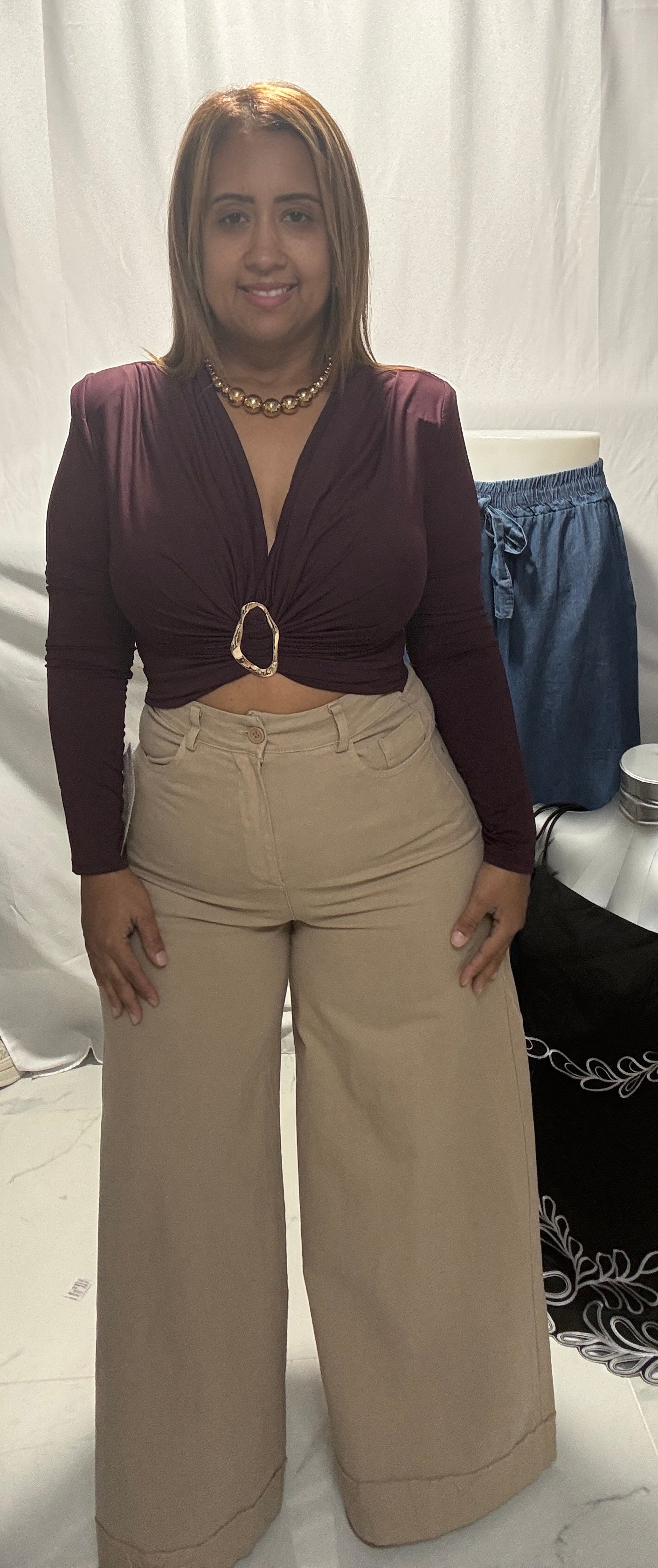 Crop long top Made in Italy