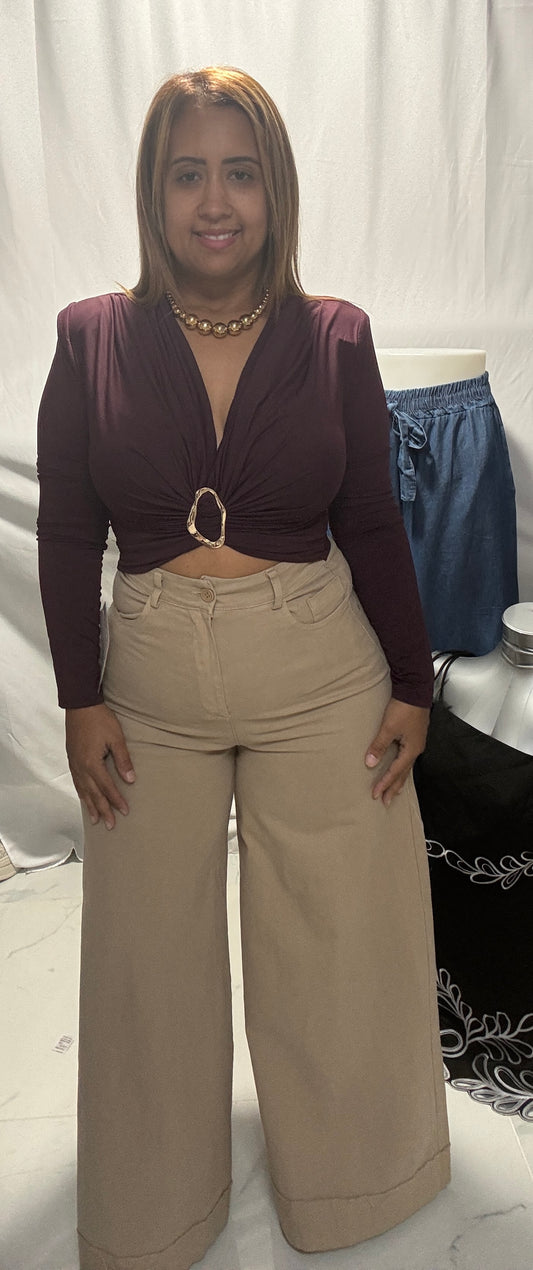 Crop long top Made in Italy