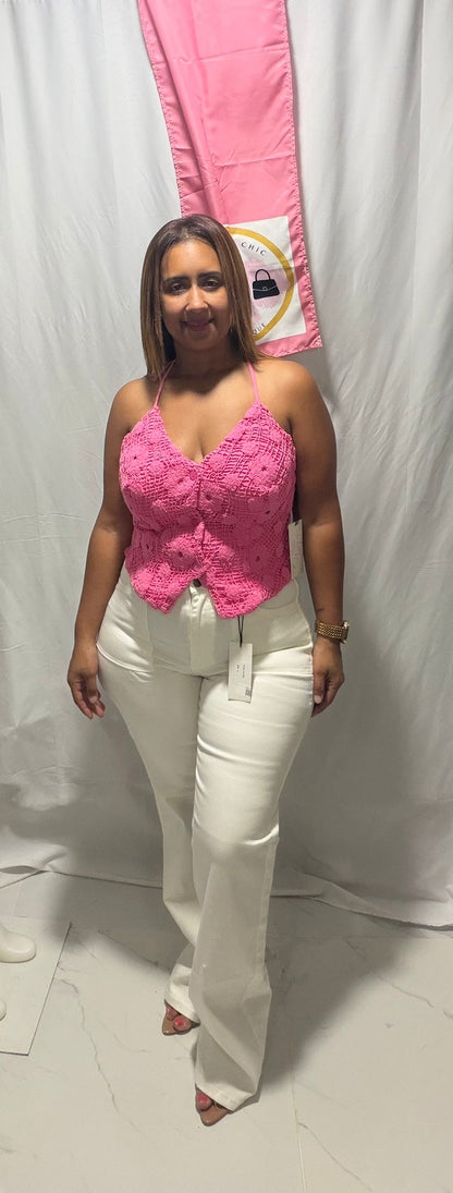 Top tejida halter