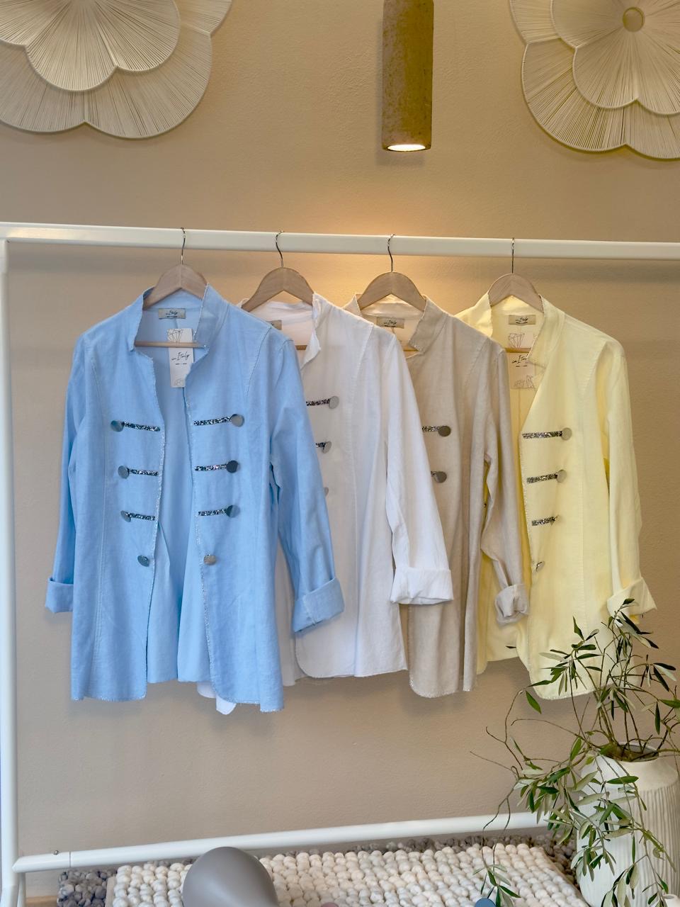 Blazer Italiano en Hilo – Lujo Minimalista