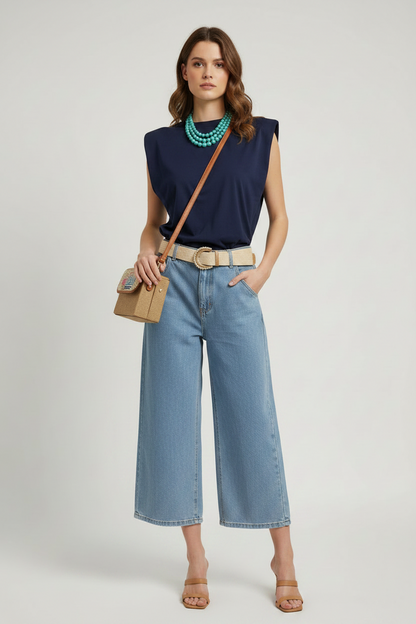 Italian Shoulder Pad Top – The Power Basic | One Size