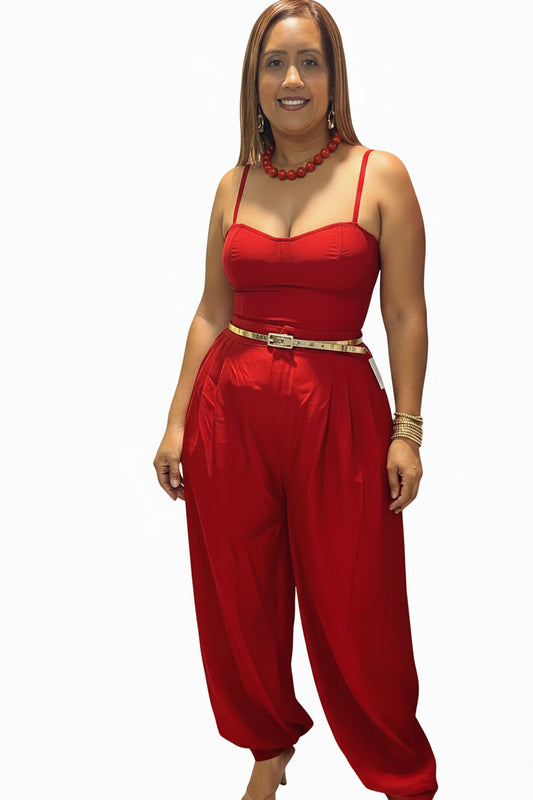 Pantalón Italiano Estilo Aladín Rojo 🔥 | One Size