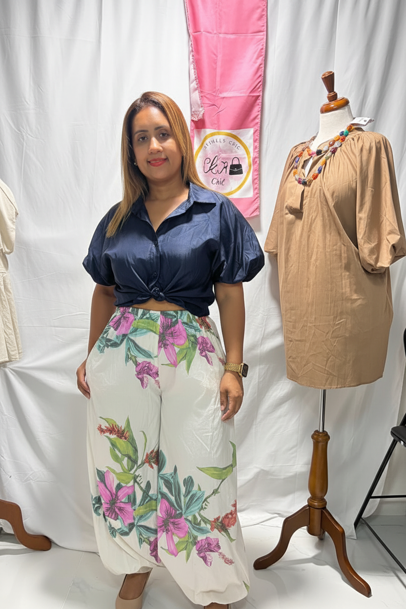 Blusa de Botones con Mangas Bombachas | One Size