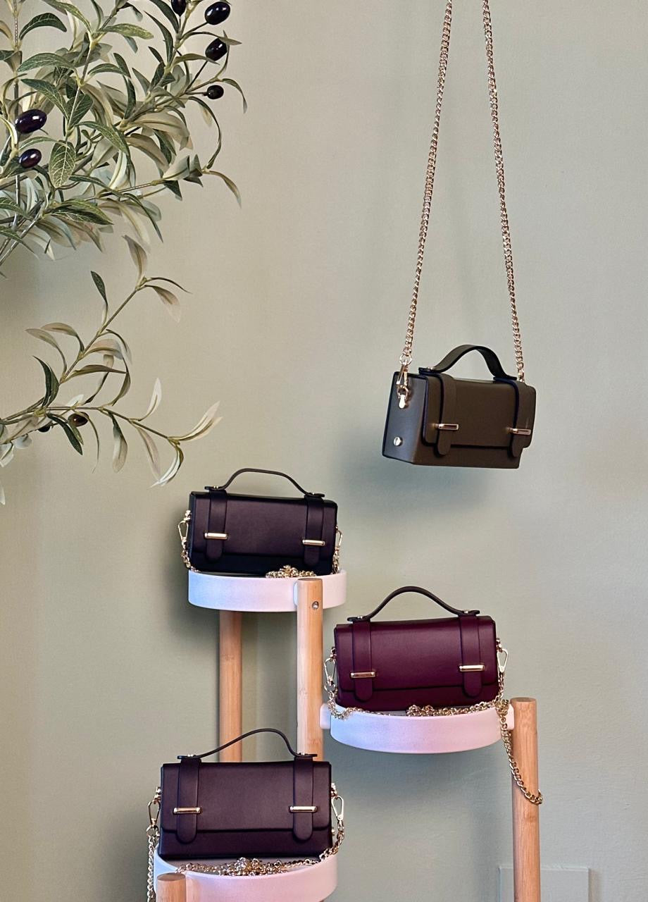 Leather  crossbody Italian