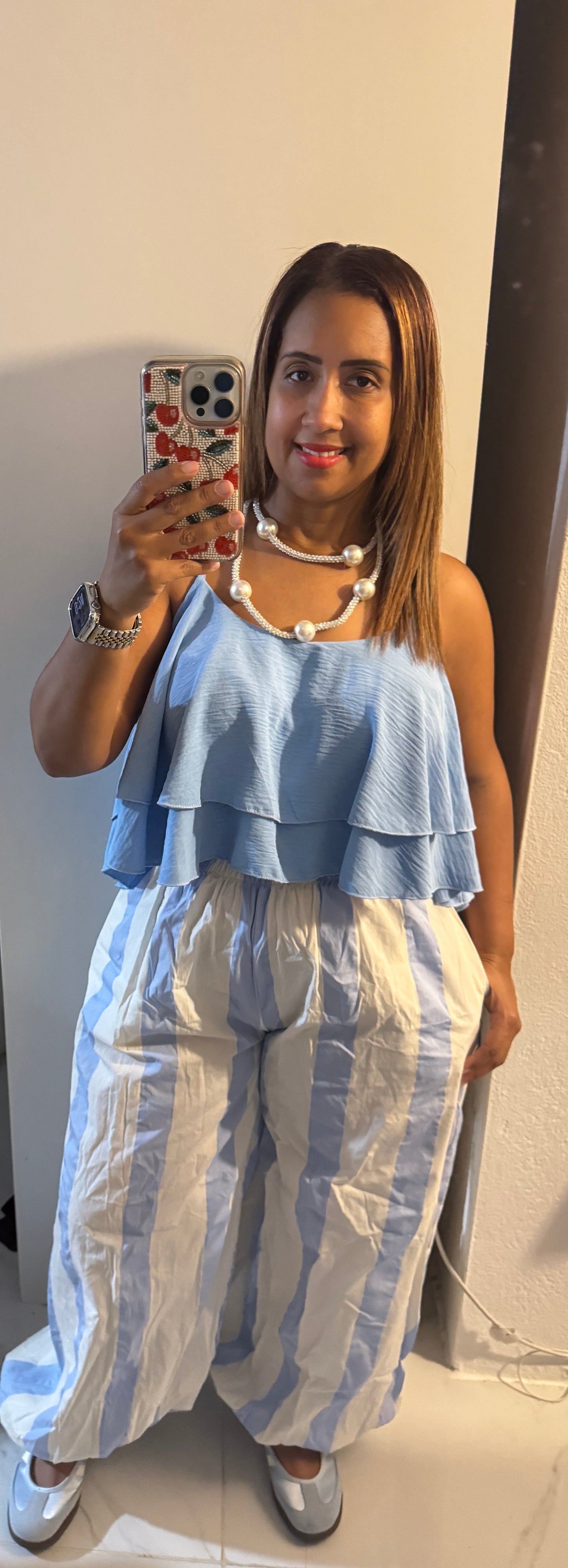 Pantalón Aladín Italiano con Stripe – Elástico y Ajustable