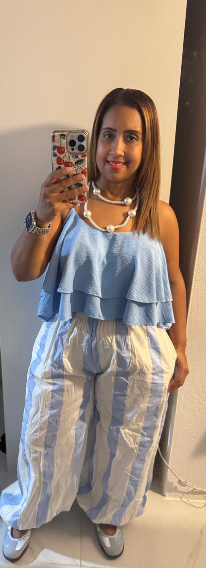 Pantalón Aladín Italiano con Stripe – Elástico y Ajustable