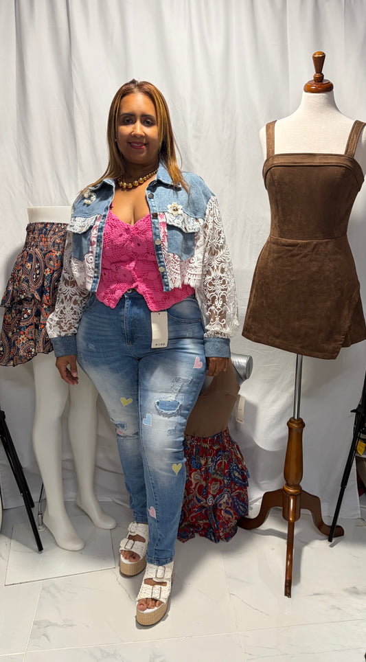 Jacket de mahon bordado