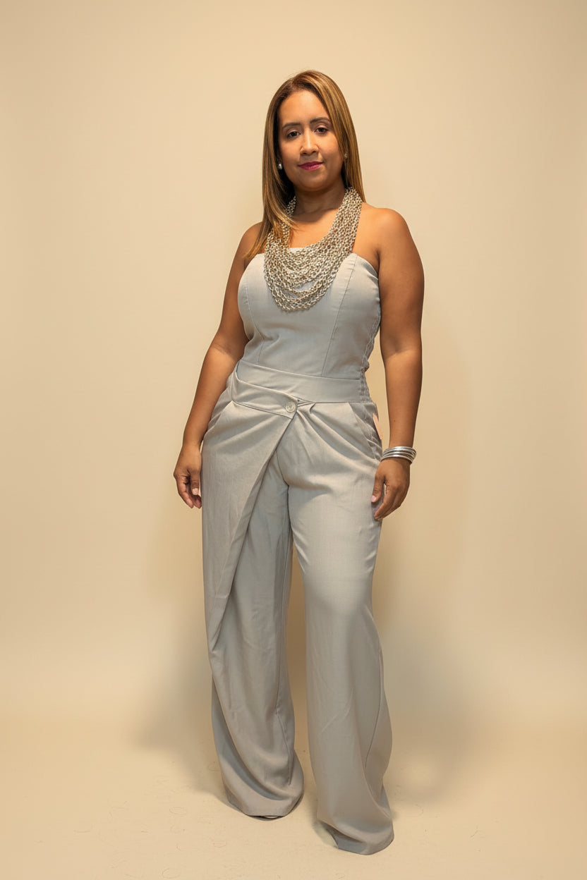 Jumpsuit Largo de Lujo Italiano Sin Mangas | One Size